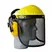 face shield with ear muffs